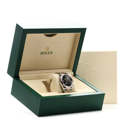 Rolex Stainless Steel 18K Everose Gold 36mm Oyster Perpetual Wimbledon Datejust Watch Slate 126231 5 of 5