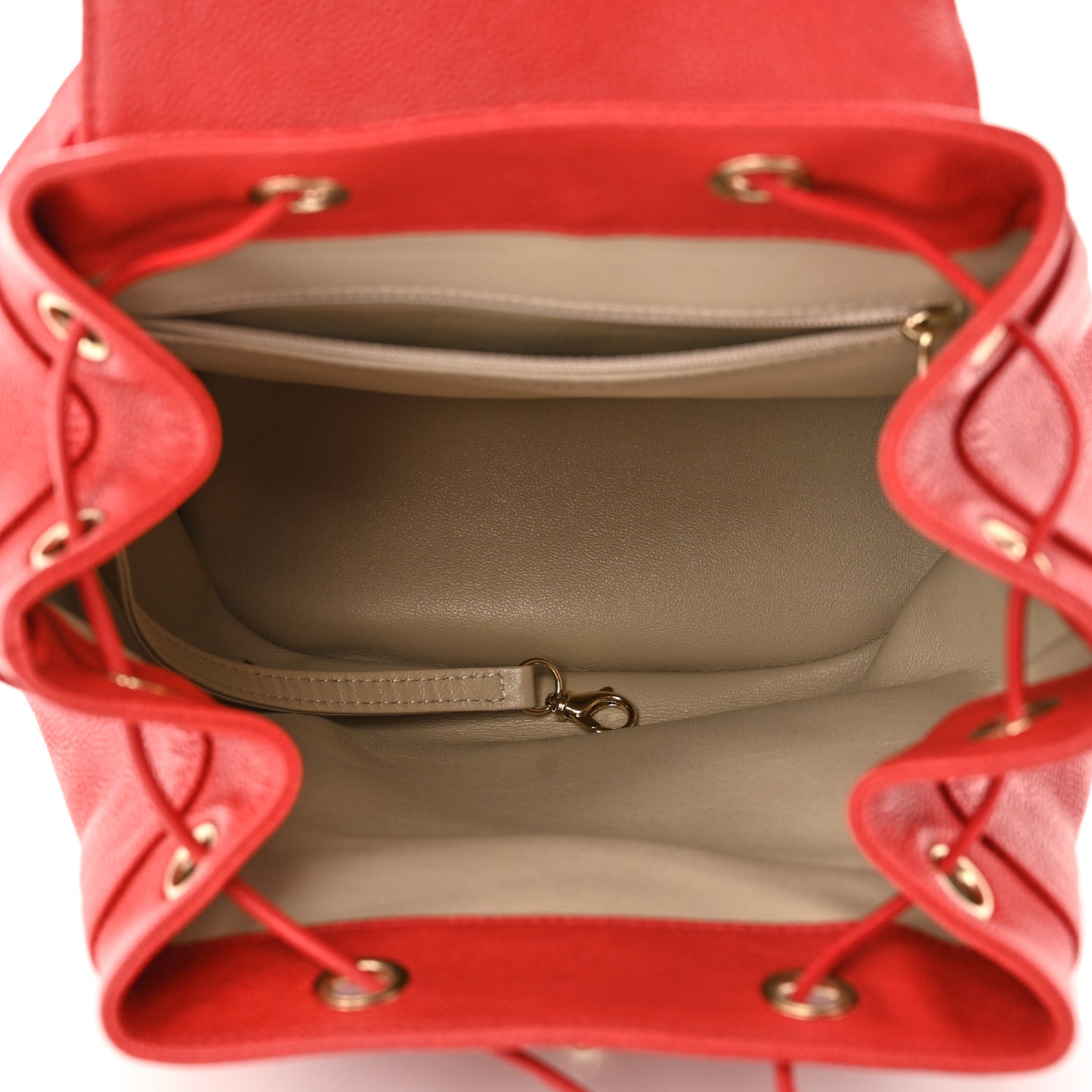 Caviar Quilted Backpack Red