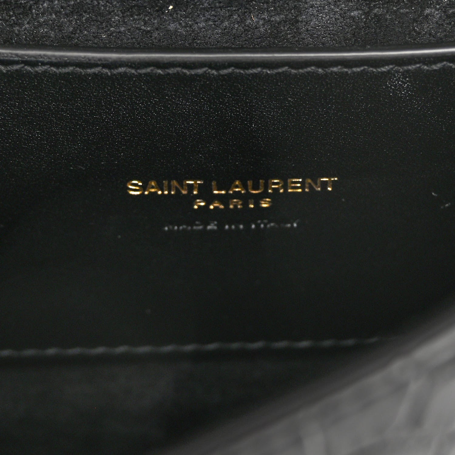 Saint Laurent Crocodile Embossed Calfskin Small Kaia Satchel Black 6 of 9