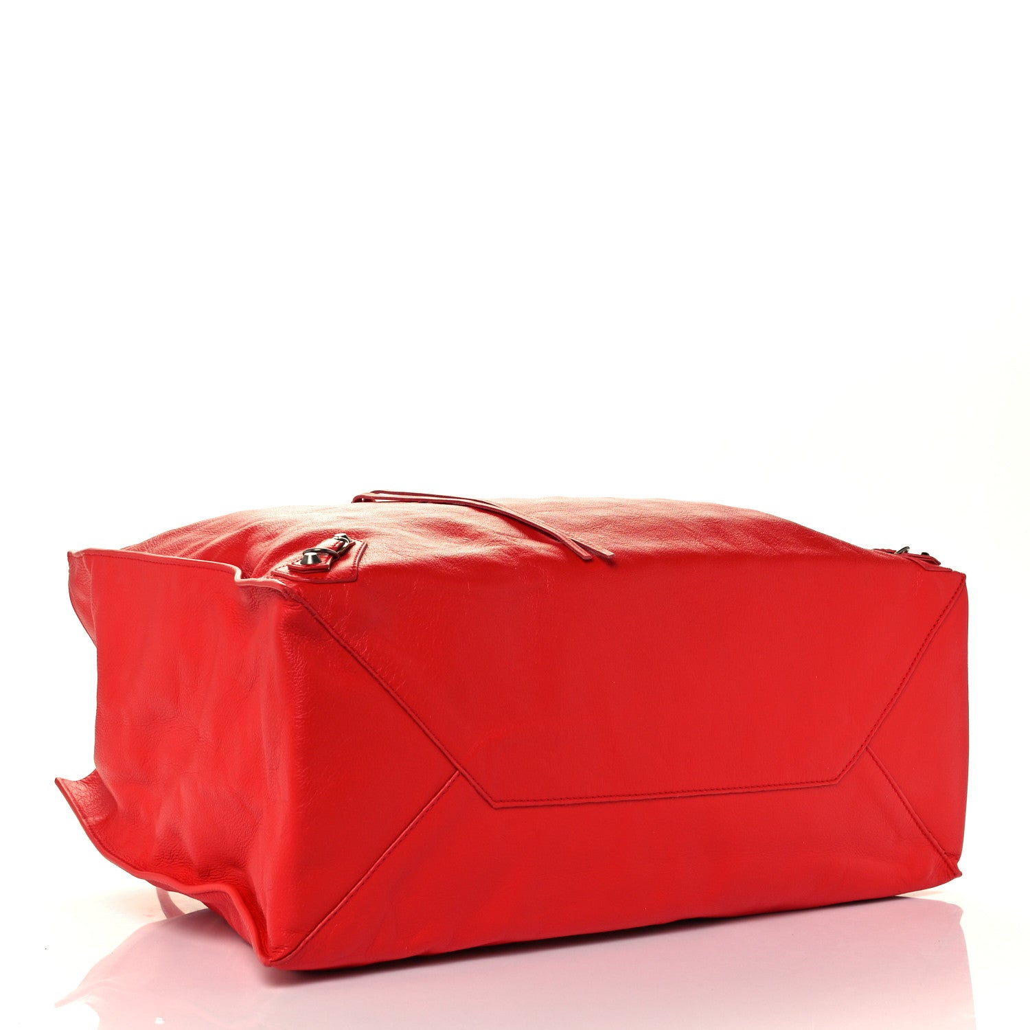 Balenciaga Veau Souple Papier A4 Zip Around Tote Rouge Cerise 4 of 10