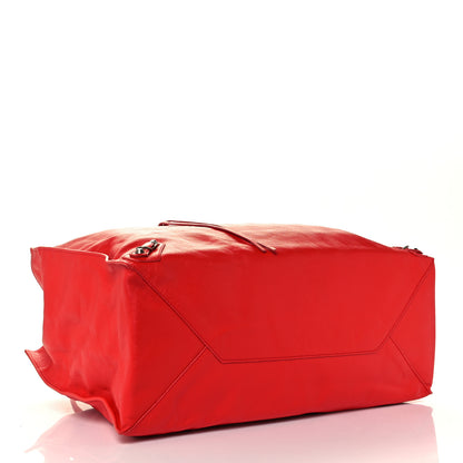Balenciaga Veau Souple Papier A4 Zip Around Tote Rouge Cerise 4 of 10