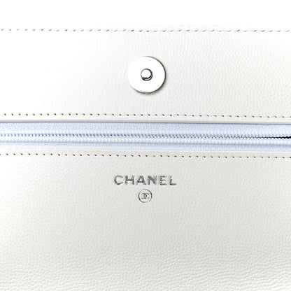 Chanel Caviar Quilted My Everything Wallet On Chain WOC White 8 of 10