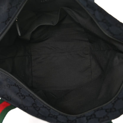 Gucci GG Monogram Small Web Handle Bucket Tote Black 5 of 10