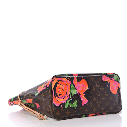 Louis Vuitton Monogram Roses Neverfull MM 4 of 10