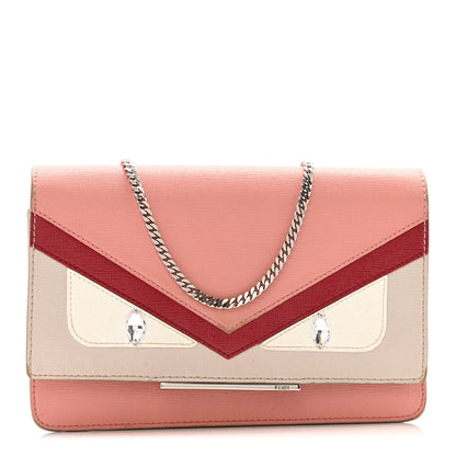 Fendi Vitello Elite Crystal Eye Monster Tube Wallet on Chain Grigio Polvere Ribes Multicolor 1 of 17