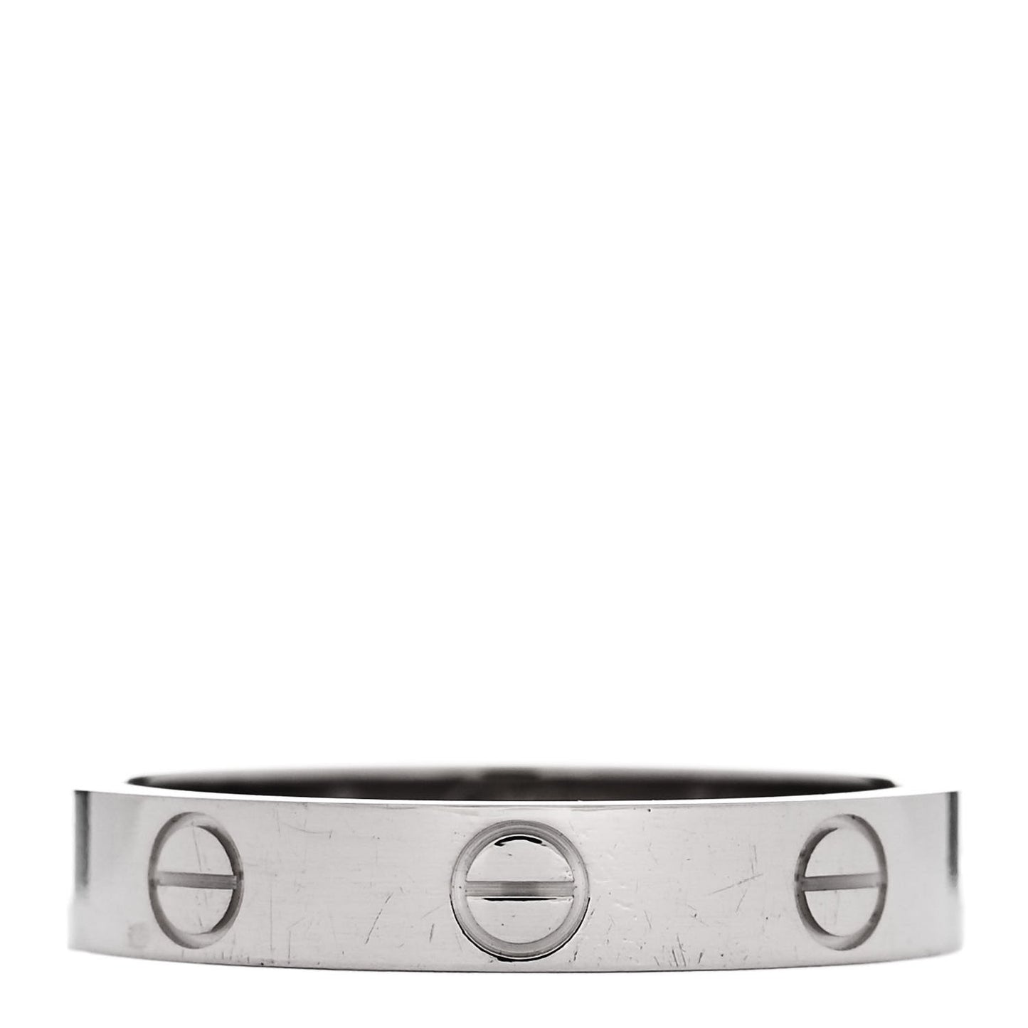 18K White Gold 3.5mm LOVE Wedding Band Ring 54 7
