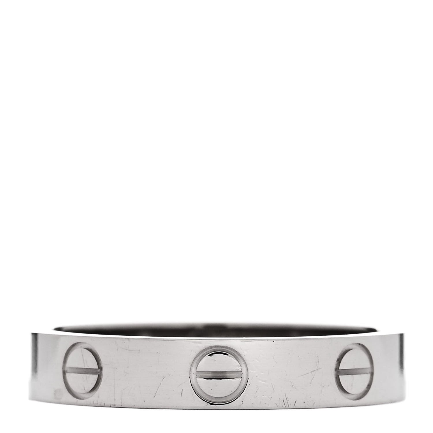Cartier 18K White Gold 3.5mm LOVE Wedding Band Ring 54 7 1 of 5