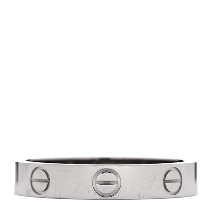 Cartier 18K White Gold 3.5mm LOVE Wedding Band Ring 54 7 1 of 5