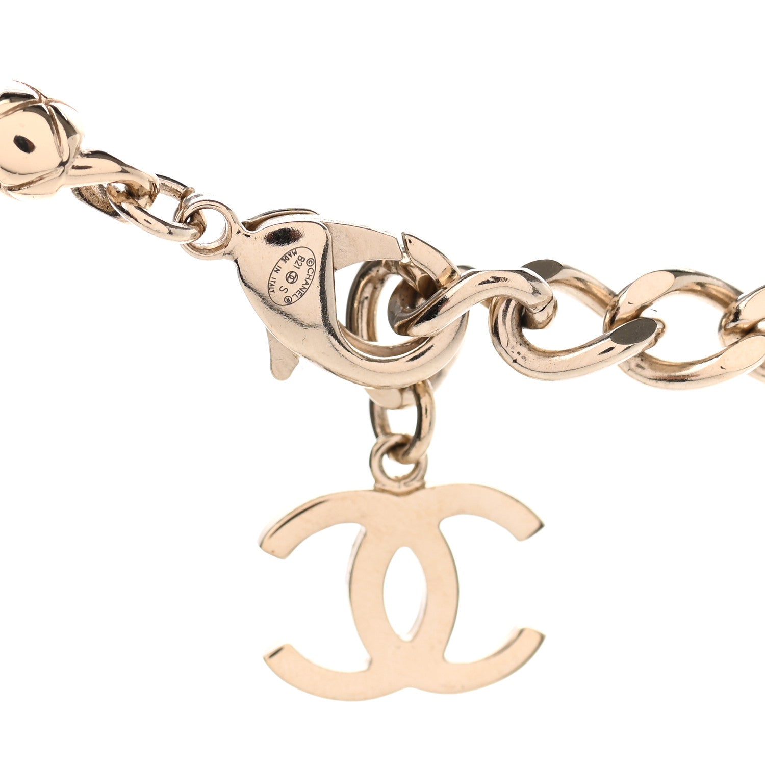 Chanel Metal Lambskin CC Turnlock Choker Necklace Black Gold 6 of 7