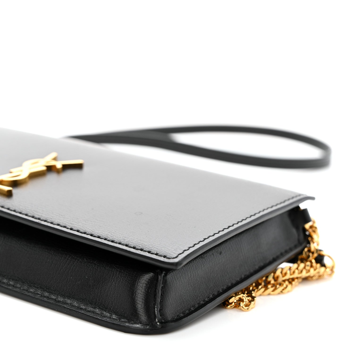 Saint Laurent Smooth Calfskin Monogram Phone Holder Crossbody Black 9 of 11