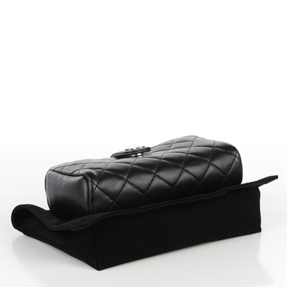 Chanel Lambskin Quilted Crystal Valentine Charms Mini Phone Holder Crossbody Bag Black 3 of 13