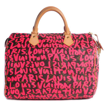 Louis Vuitton Monogram Graffiti Speedy 30 Fuchsia 1 of 7