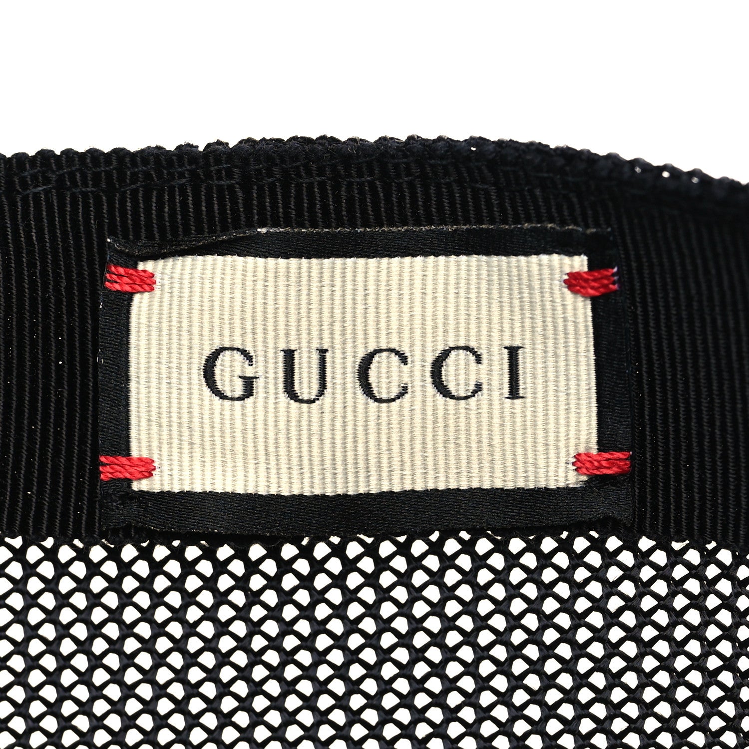 Gucci Grained Calfskin Logo Baseball Hat M Black 7 of 8