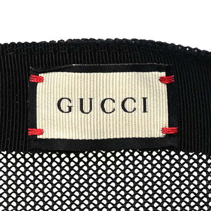 Gucci Grained Calfskin Logo Baseball Hat M Black 7 of 8