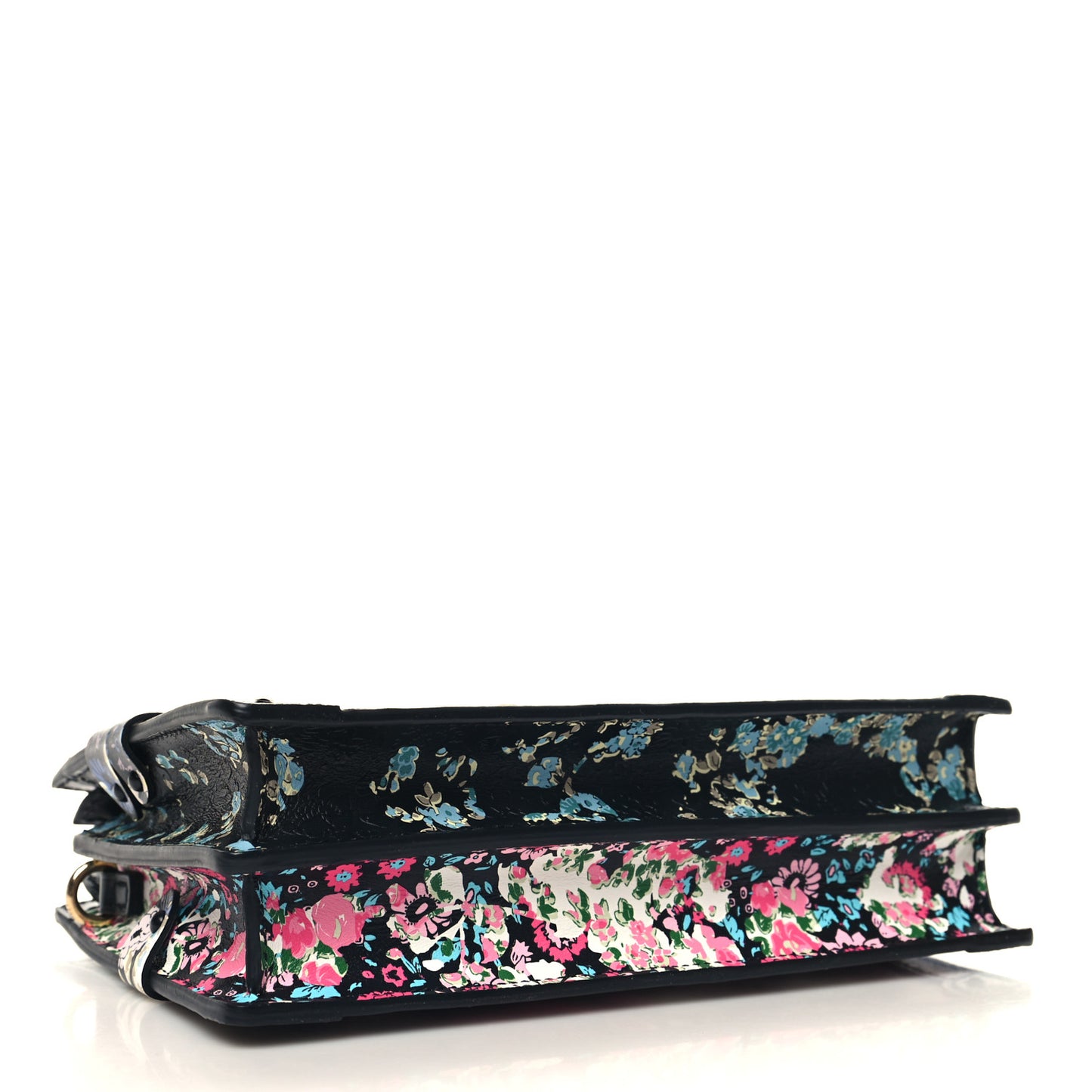 Calfskin Liberty Rose Trunk Clutch Black