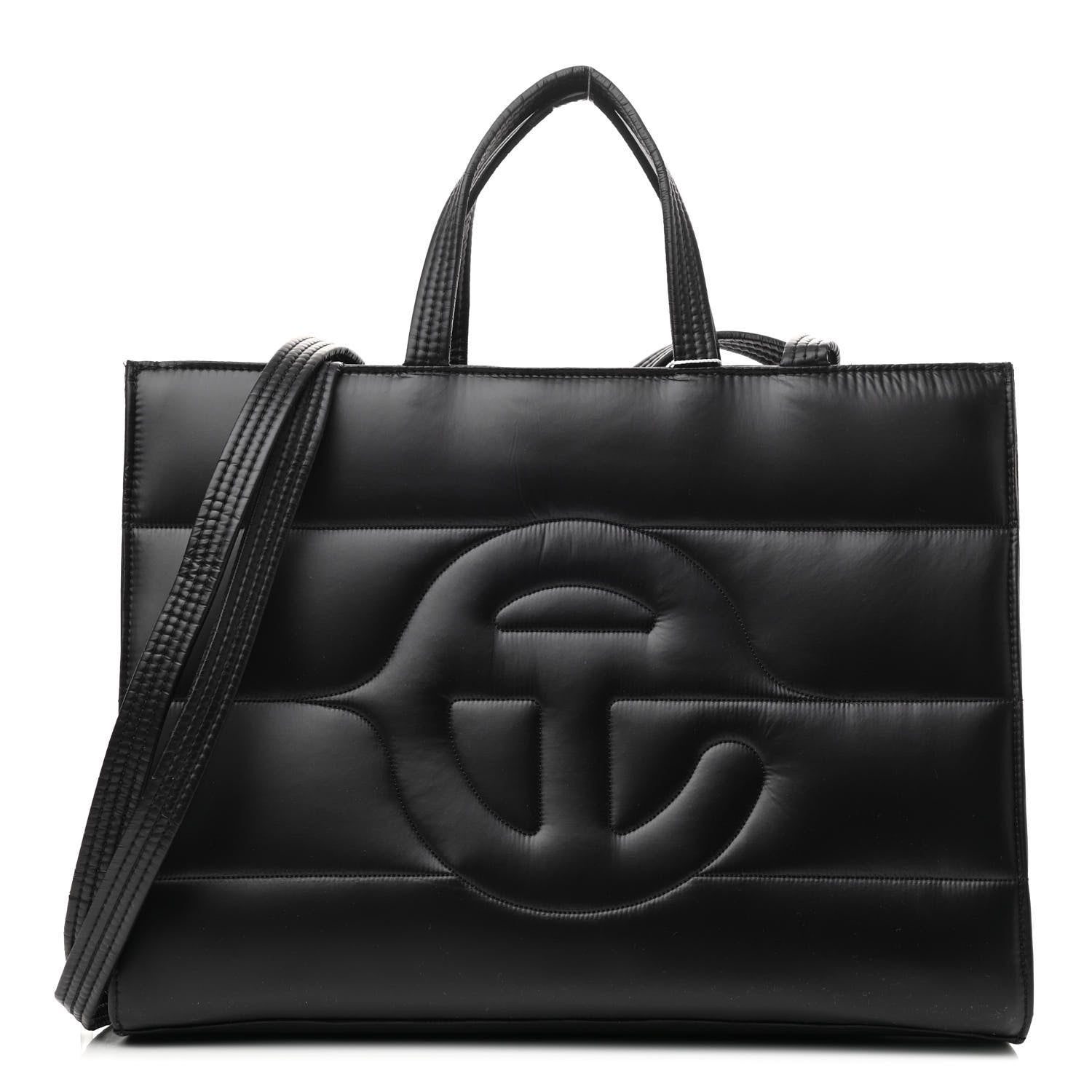 Telfar Nylon Medium Puff Shopping Bag Black 1 of 11