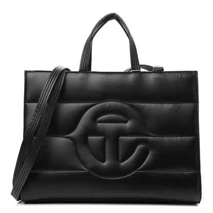 Telfar Nylon Medium Puff Shopping Bag Black 1 of 11