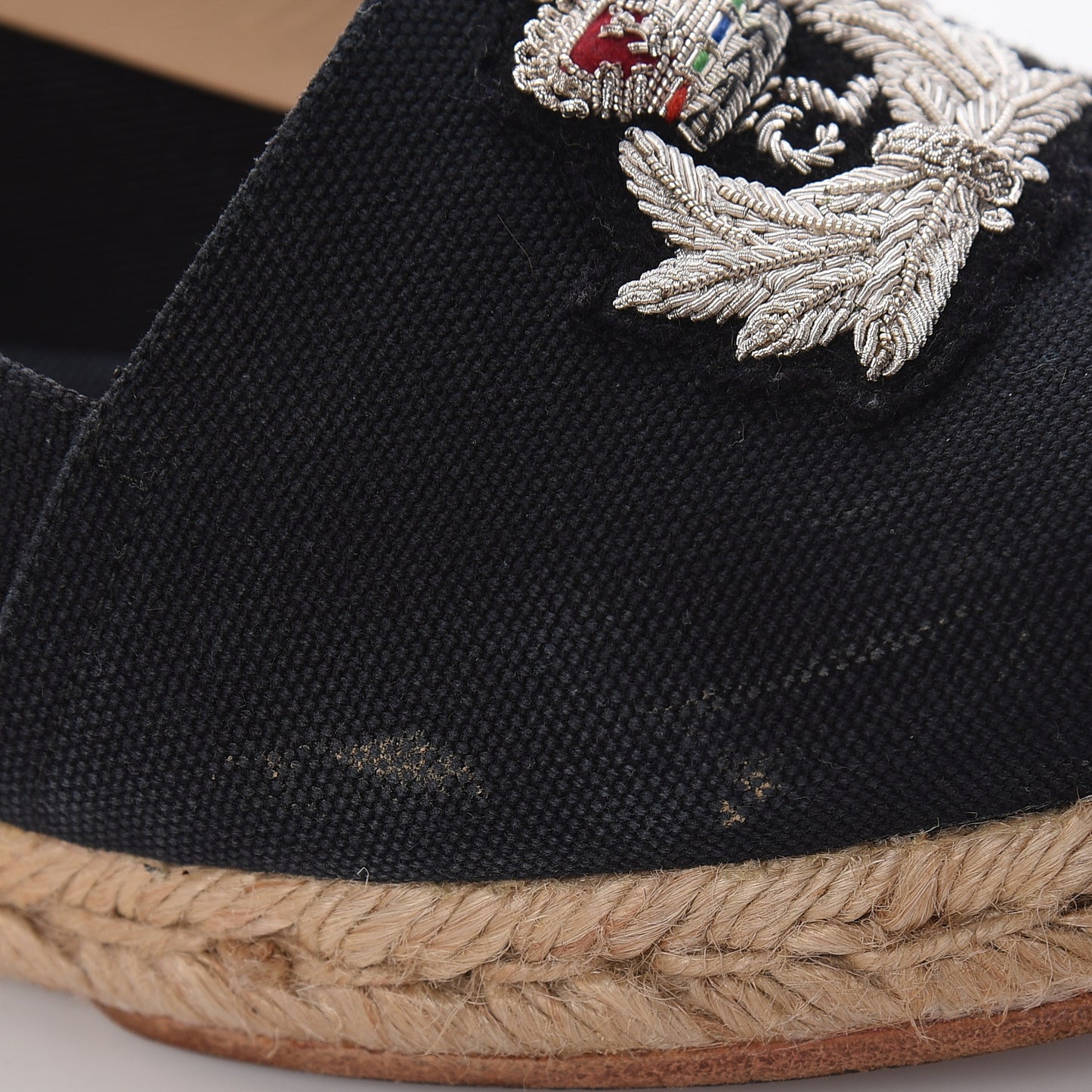 Olana Canvas Galia Flat Espadrilles 37 Black