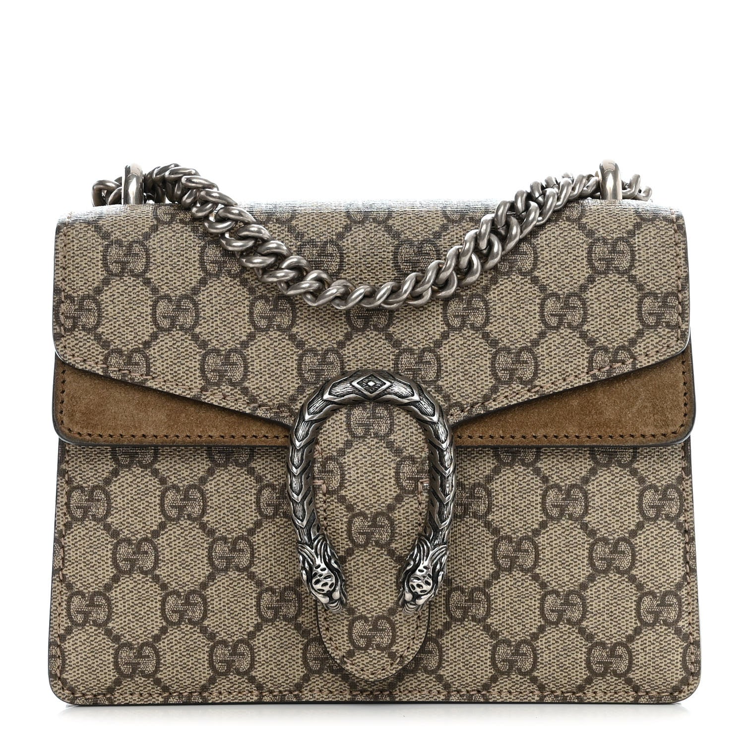 Gucci GG Supreme Monogram Mini Dionysus Shoulder Bag Taupe 1 of 13