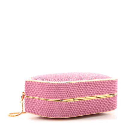 Judith Leiber Swarovski Crystal Minaudière Clutch Pink 4 of 10