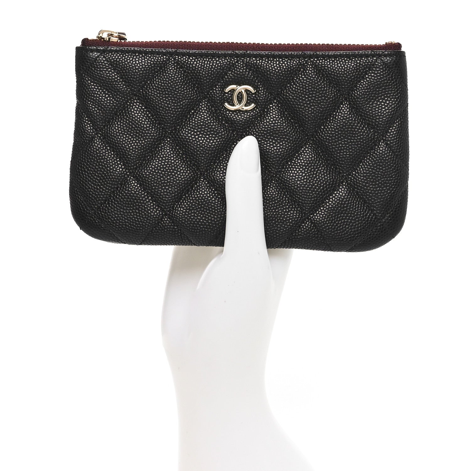 Chanel Caviar Quilted Small Cosmetic Case Black 2 of 8