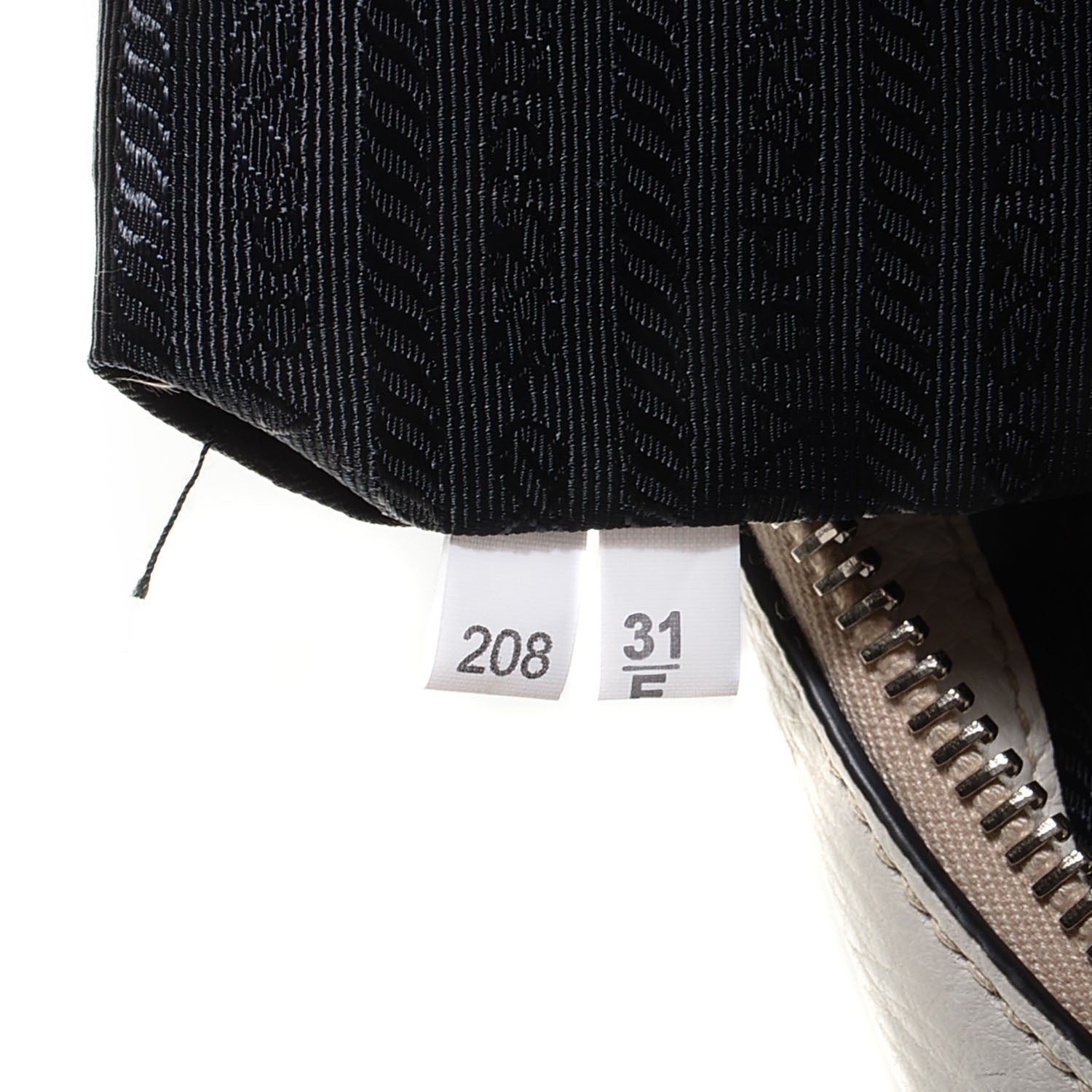 Prada Vitello Daino Top Handle Bag Talco 9 of 11
