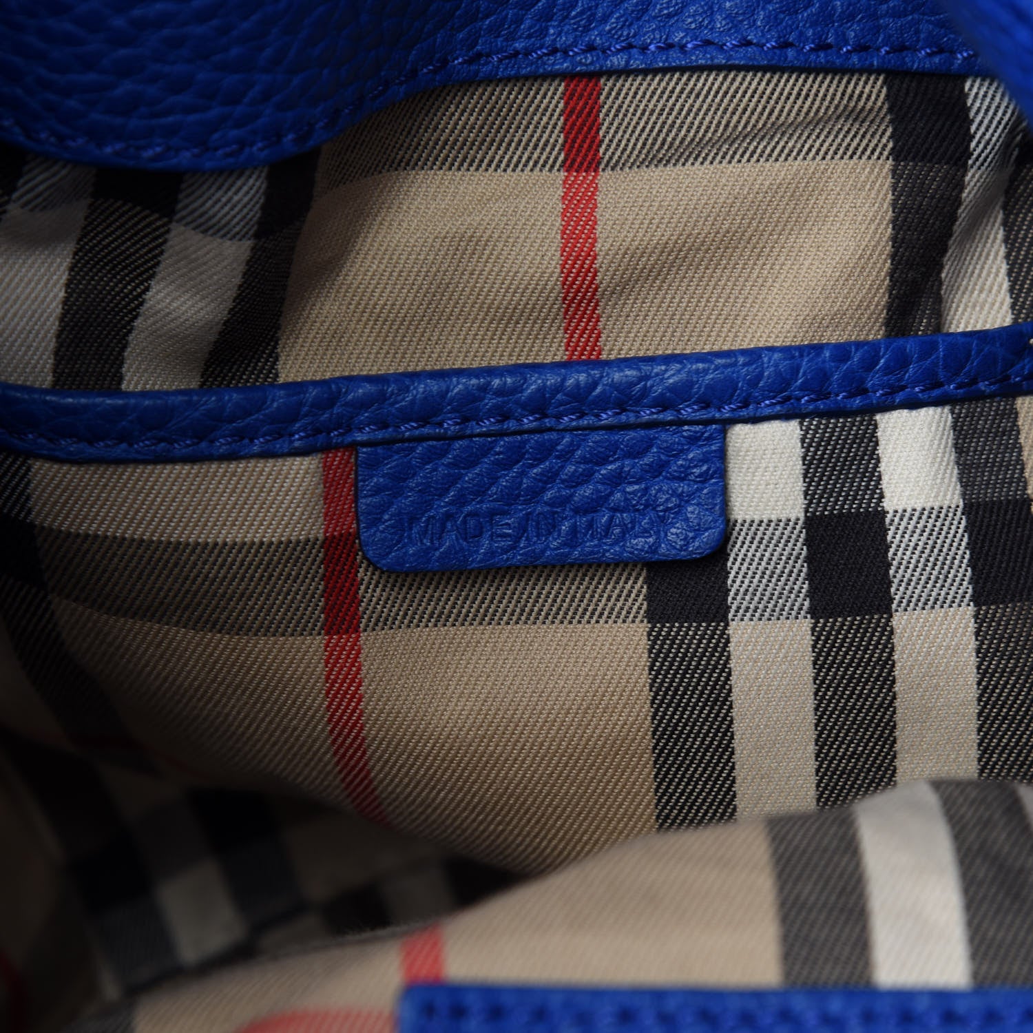 Burberry Grainy Calfskin Medium Baynard Tote Brilliant Blue 6 of 9