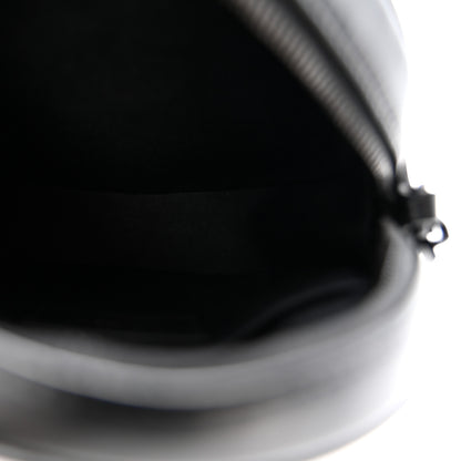 Saint Laurent Calfskin Matelasse Chevron Round Vinyle Camera Bag Black 5 of 10