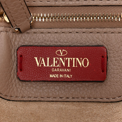 Valentino Garavani Grained Calfskin Rockstud Shoulder Tote Poudre 6 of 9