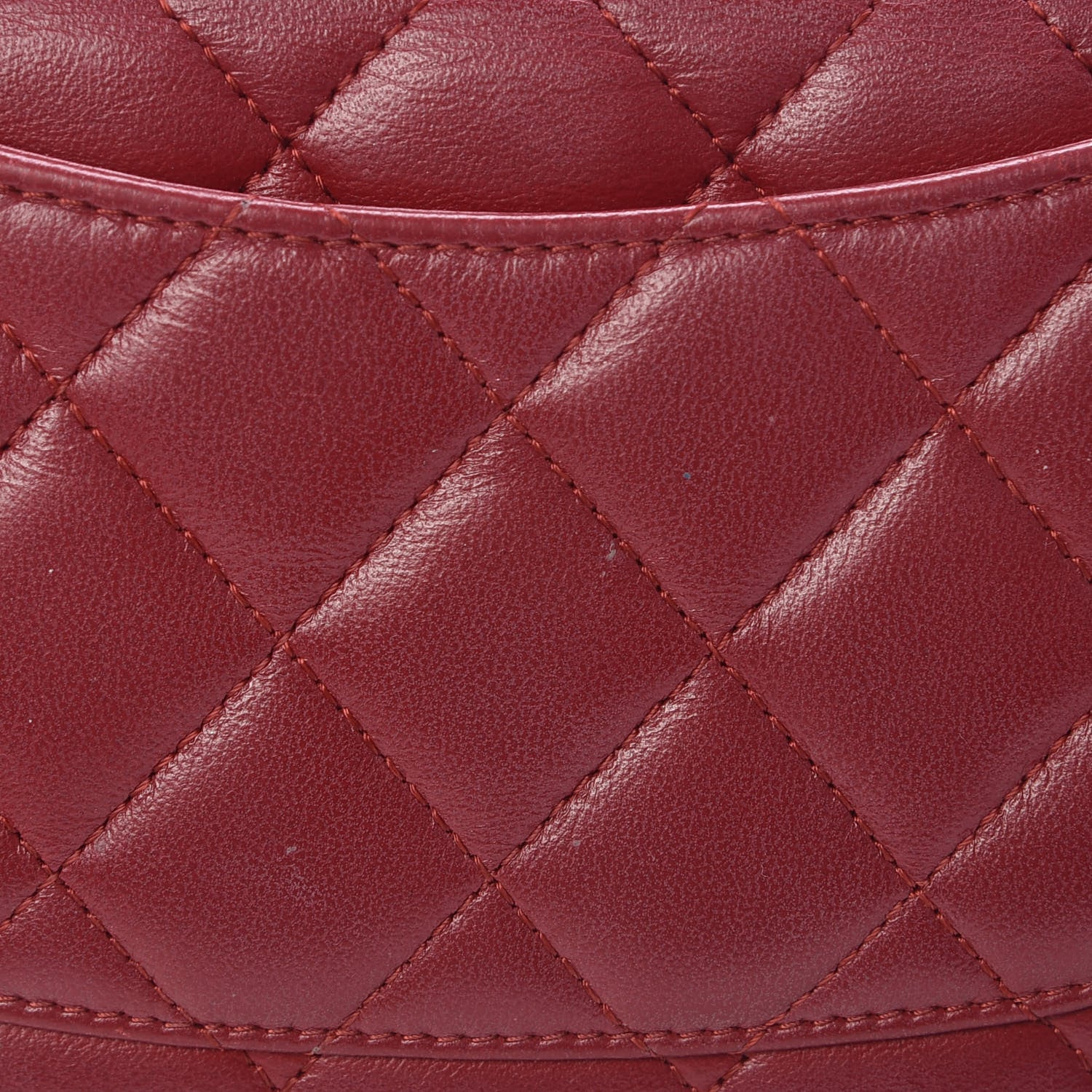 Chanel Lambskin Quilted Yen Wallet Red 10 of 15