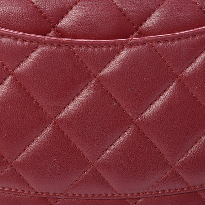 Chanel Lambskin Quilted Yen Wallet Red 10 of 15