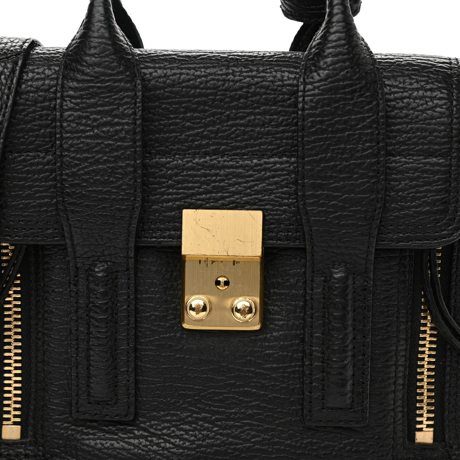3.1 Phillip Lim Textured Calfskin Mini Pashli Satchel Black 16 of 17