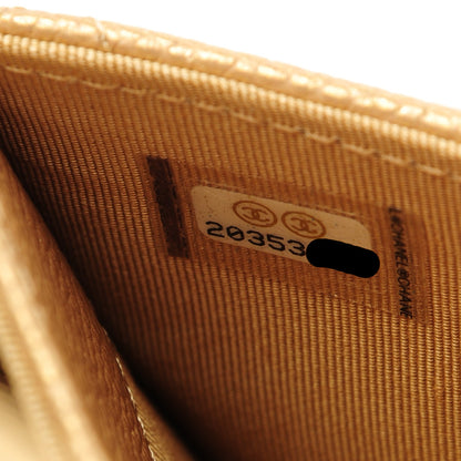 Chanel Pearly Caviar Quilted Small Flap Wallet Gold 7 of 7