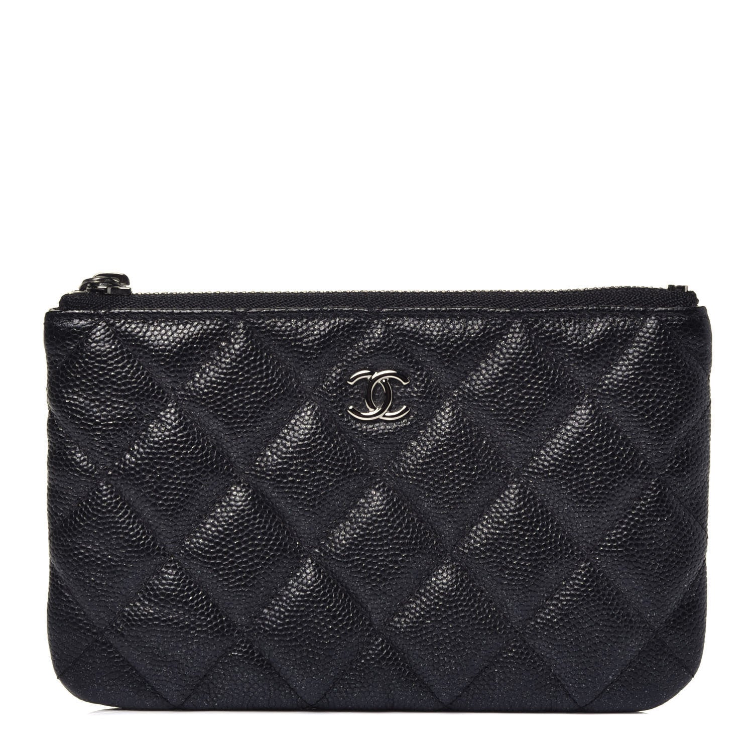 Chanel Iridescent Caviar Quilted Small Cosmetic Case Black 1 of 7