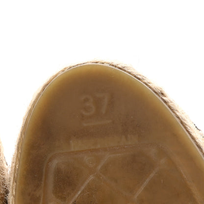 Chanel Lambskin CC Espadrilles 37 Black 8 of 11