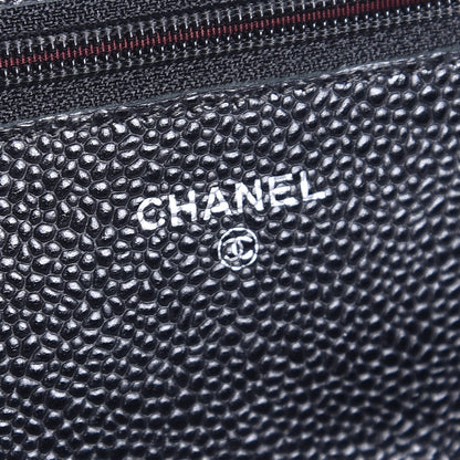 Chanel Caviar Quilted Wallet On Chain WOC Black 6 of 9