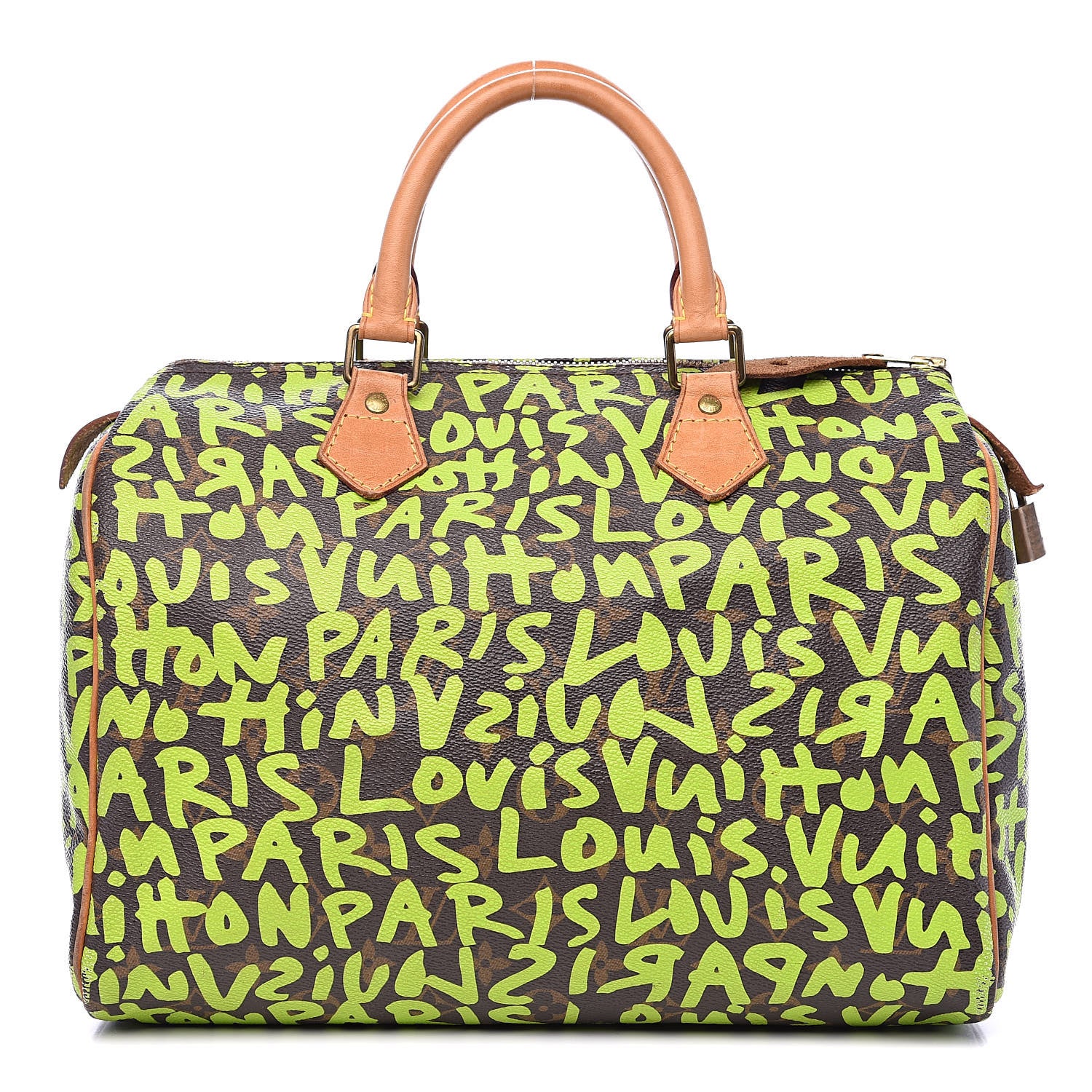 Louis Vuitton Monogram Graffiti Speedy 30 Green 1 of 16