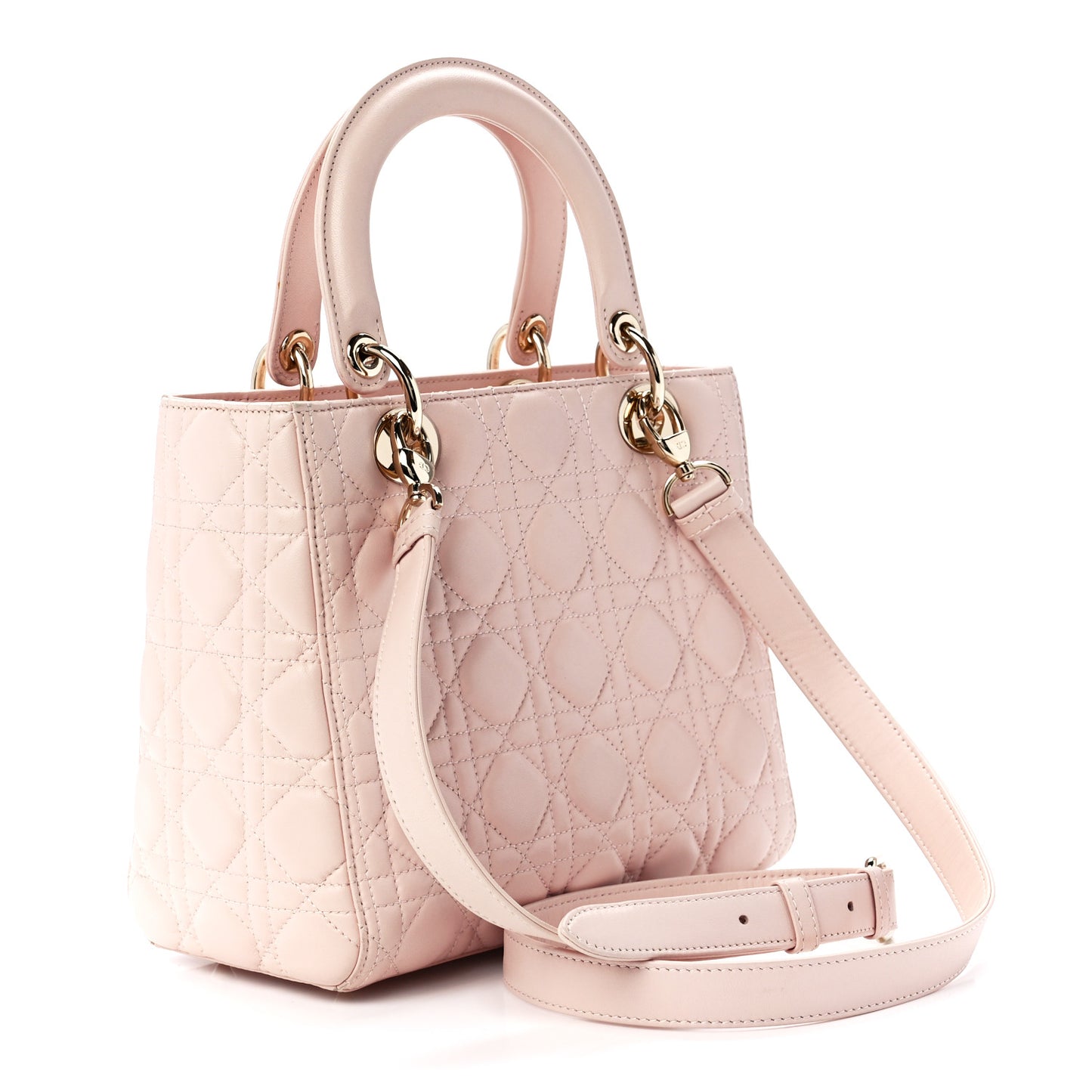 Lambskin Cannage Medium Lady Dior Light Pink