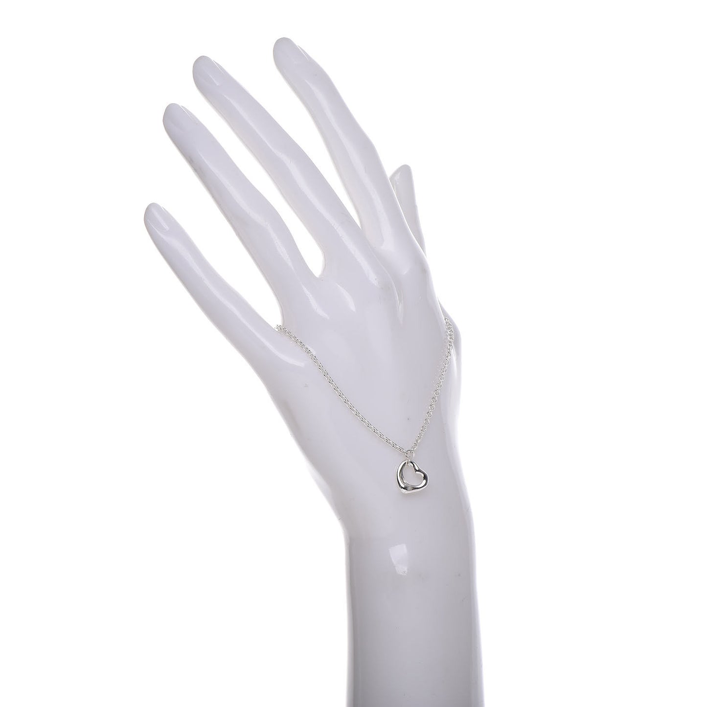 Sterling Silver Elsa Peretti Open Heart Charm Bracelet