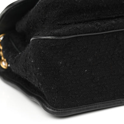Saint Laurent Boucle Tweed Monogram Medium Niki Chain Satchel Black 9 of 9