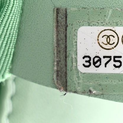 Chanel Sequin Quilted Medium Chanel 19 Flap Light Green 7 of 10
