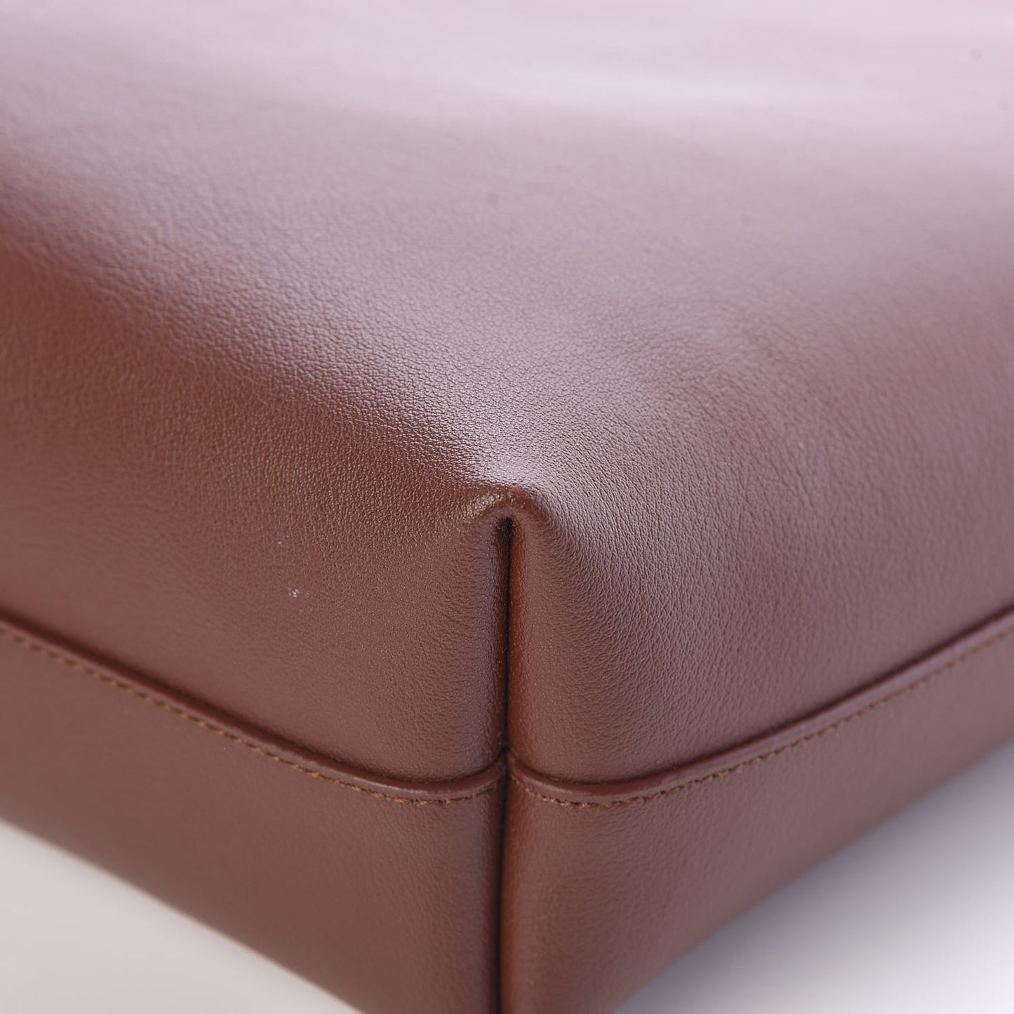 Calfskin Medium Shopping Tote Old Brandy