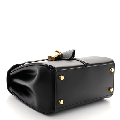 Celine Satinated Calfskin Small 16 Top Handle Bag Black 4 of 10