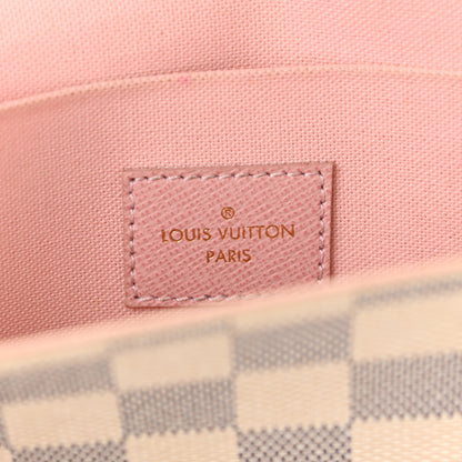 Louis Vuitton Damier Azur Pochette Felicie Chain Wallet Rose Ballerine 7 of 14