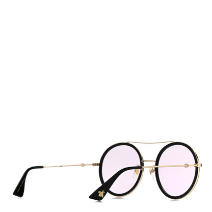 Gucci Round Sunglasses GG 0061S Gold Pink 4 of 7