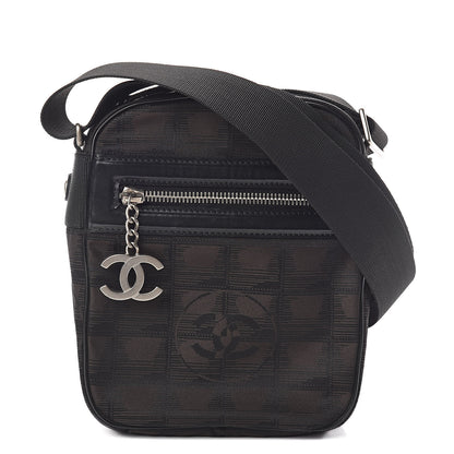 Chanel Nylon Travel Crossbody Bag Brown Black 1 of 10
