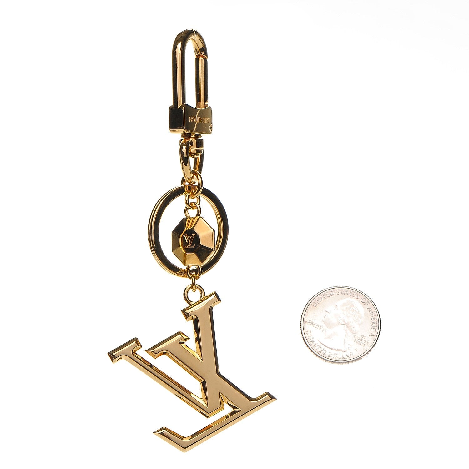 Louis Vuitton LV Facettes Bag Charm Key Holder Gold 2 of 5