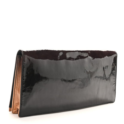 Prada Vernice Sfumato Metal Clutch Nudo Black 3 of 6