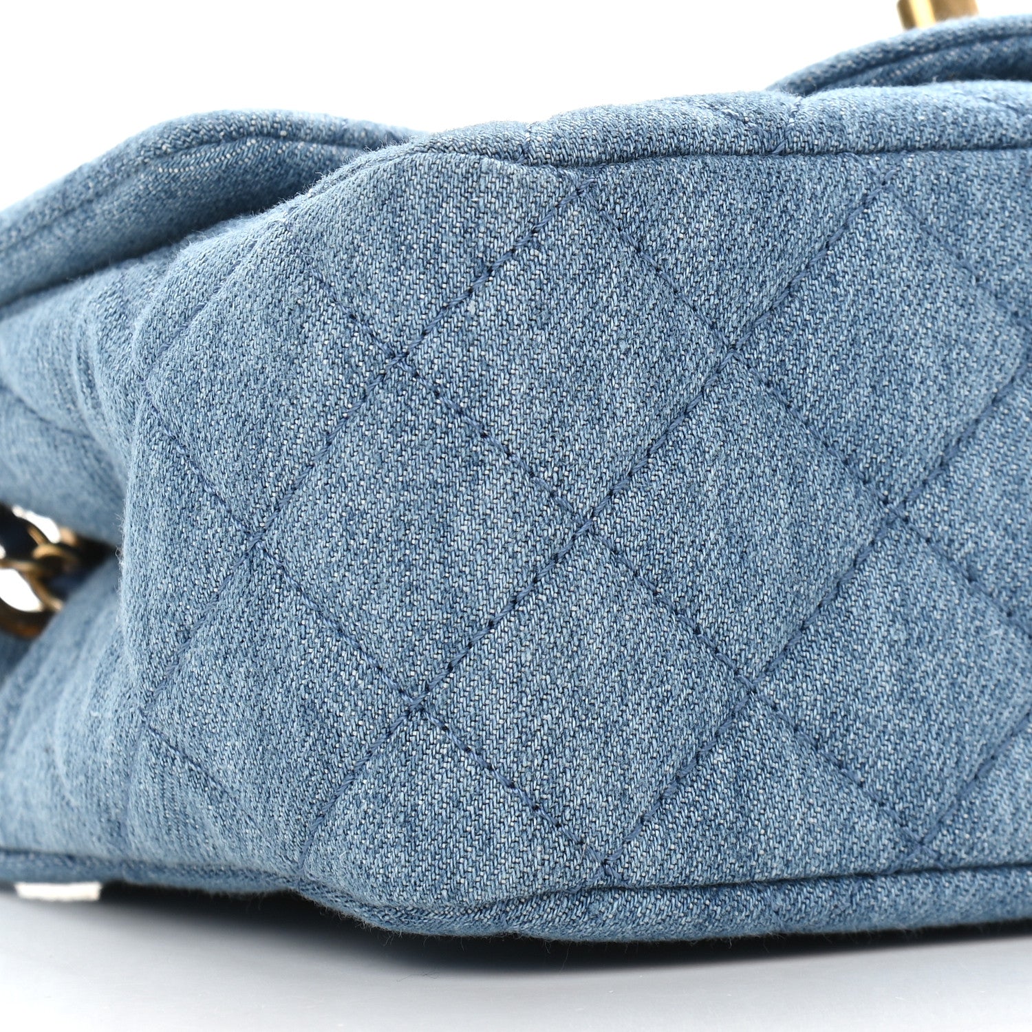 Chanel Denim Quilted Mini Pearl Crush Flap Blue 8 of 9