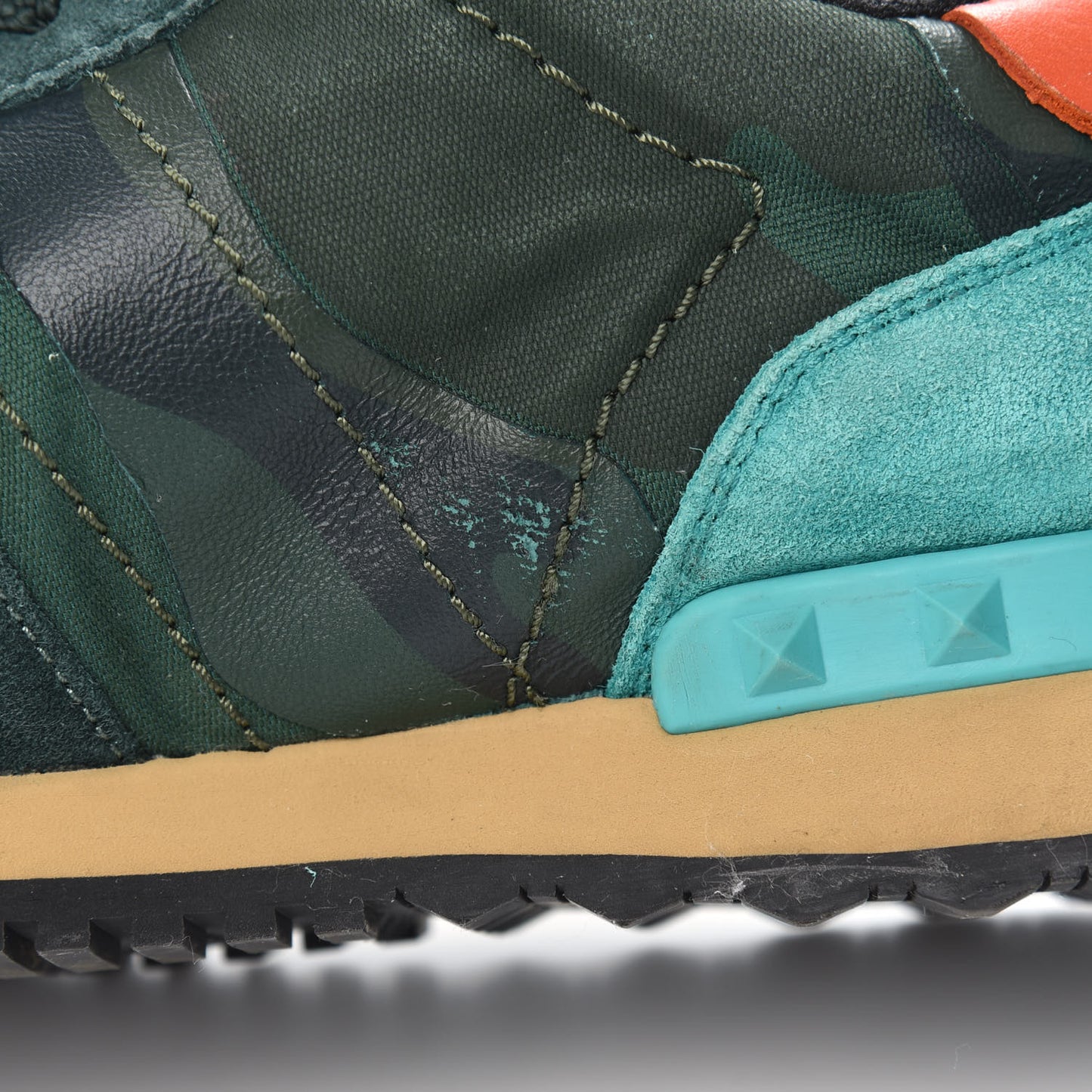 Nappa Suede Camouflage Mens Rockrunner Sneakers 42 Multicolor